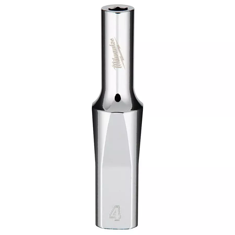 Milwaukee Metric 1/4" Drive 6 PT Deep Socket with FOUR FLAT™ Sides