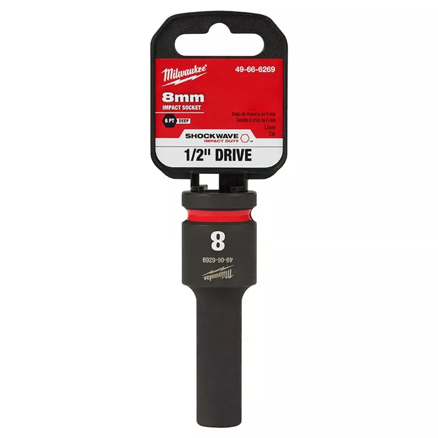 Milwaukee Metric SHOCKWAVE™ 1/2" Drive IMPACT DUTY™ Deep 6 PT Socket