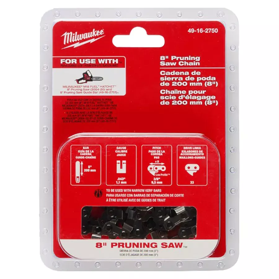 Milwaukee Pruning Saw Chain - 8"