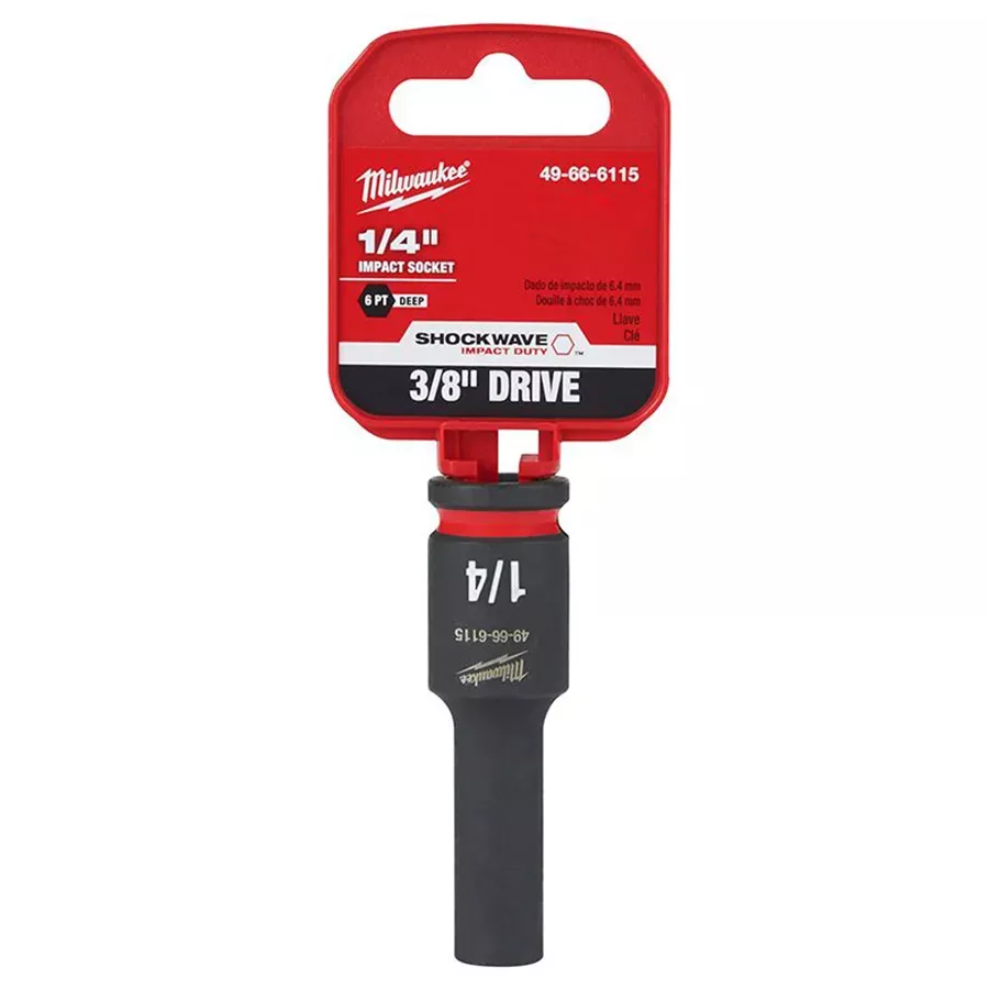 Milwaukee SAE SHOCKWAVE™ 3/8" Drive IMPACT DUTY™ Deep 6 PT Socket