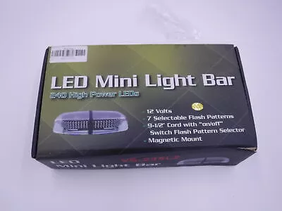 Mini Light Bar 240 LED Emergency Vehicle Warning Top Strobe Amber/White 7 Modes
