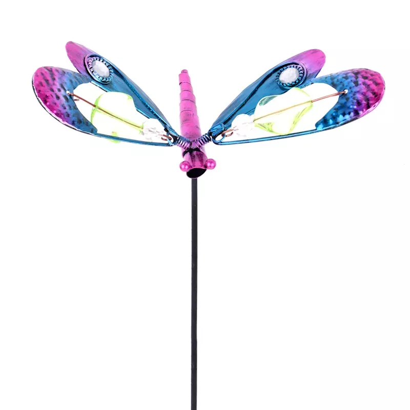 Mini Pink Dragonfly Yard Pick, 20"