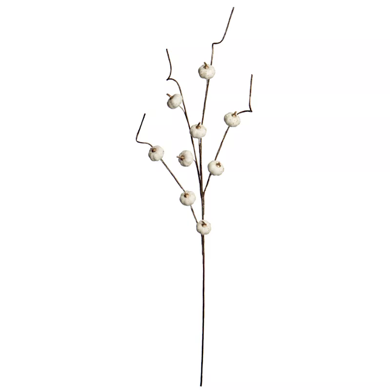 Mini White Pumpkin Spray, 29"