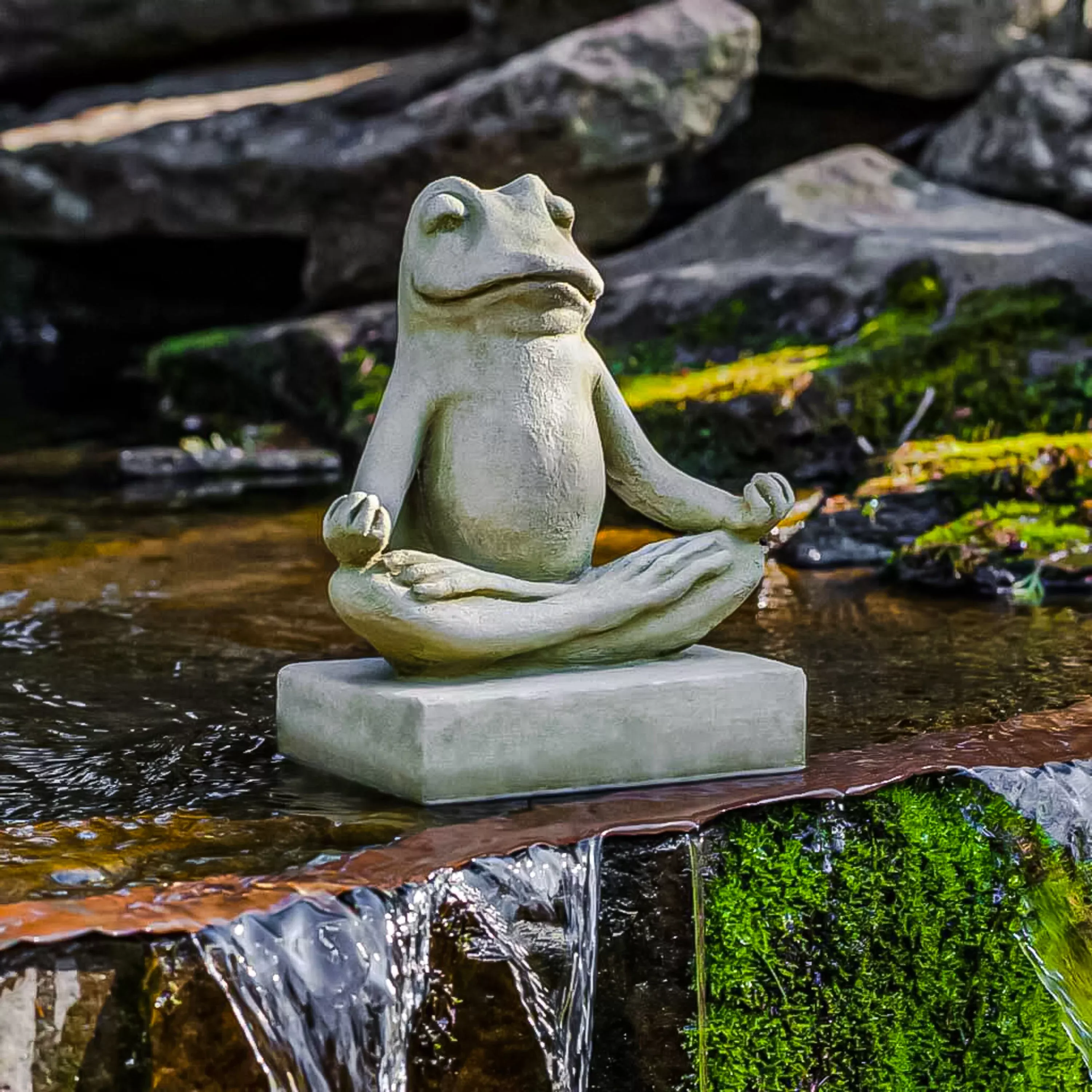 Mini Zen Frog Garden Statue
