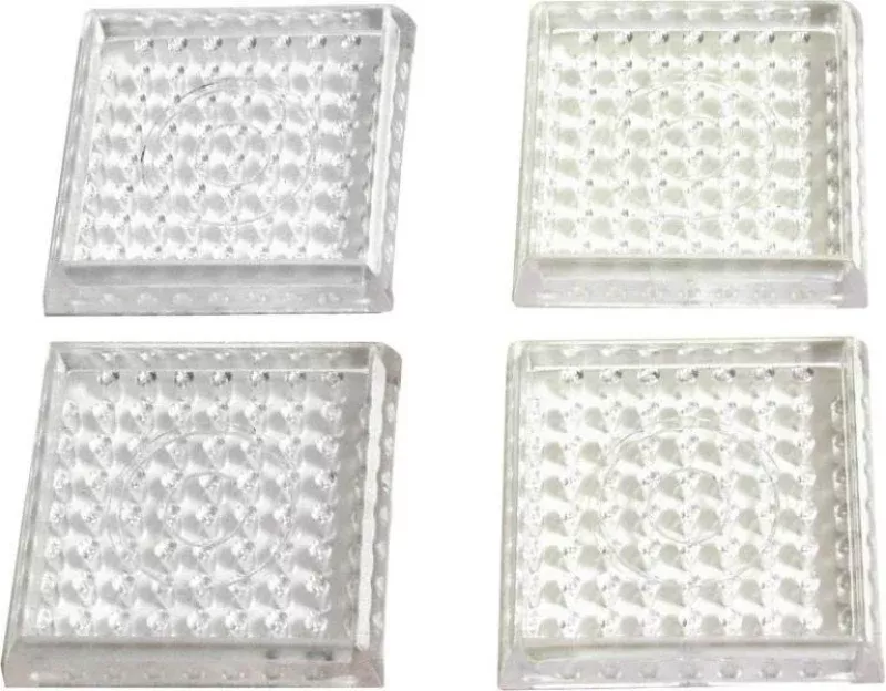 Mintcraft FE-50890 Square Spiked Caster Cup, 1-13/16",Clear, 4/Pack