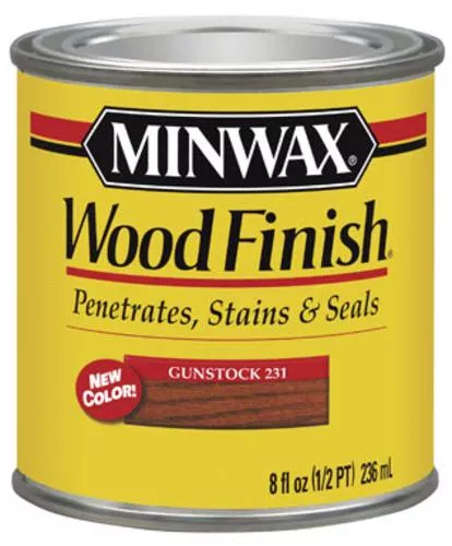 Minwax 22310 Wood Finish Interior Wood Stain, Gunstock, 1/2 Pint