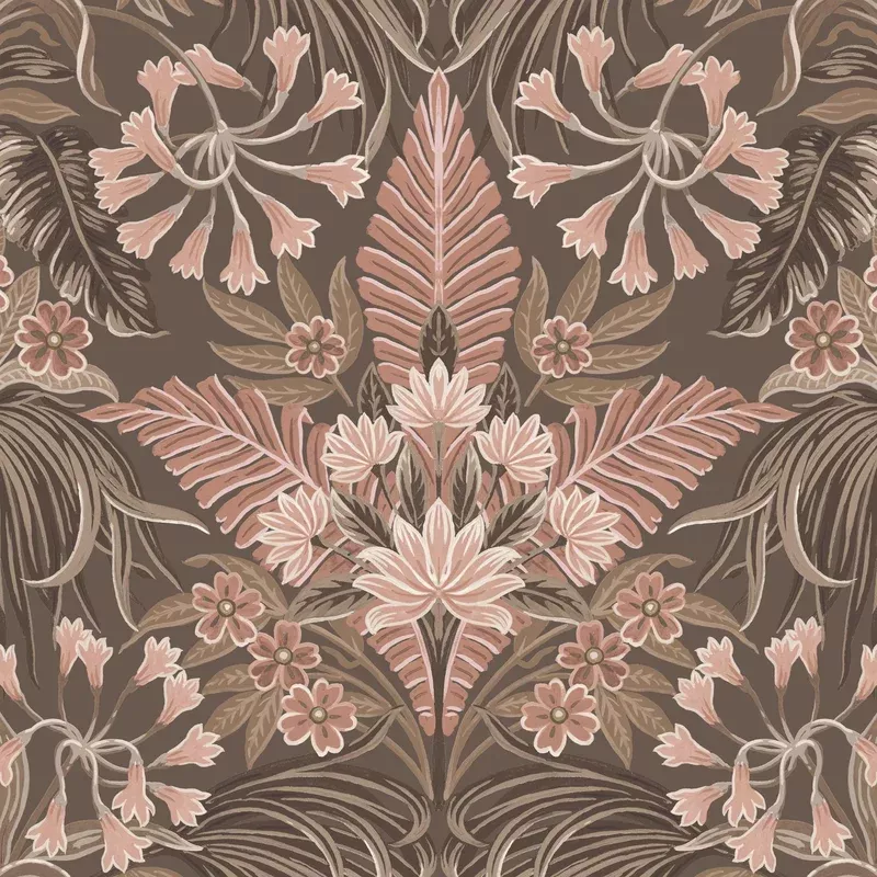 Mirk Peat Brown Wallpaper
