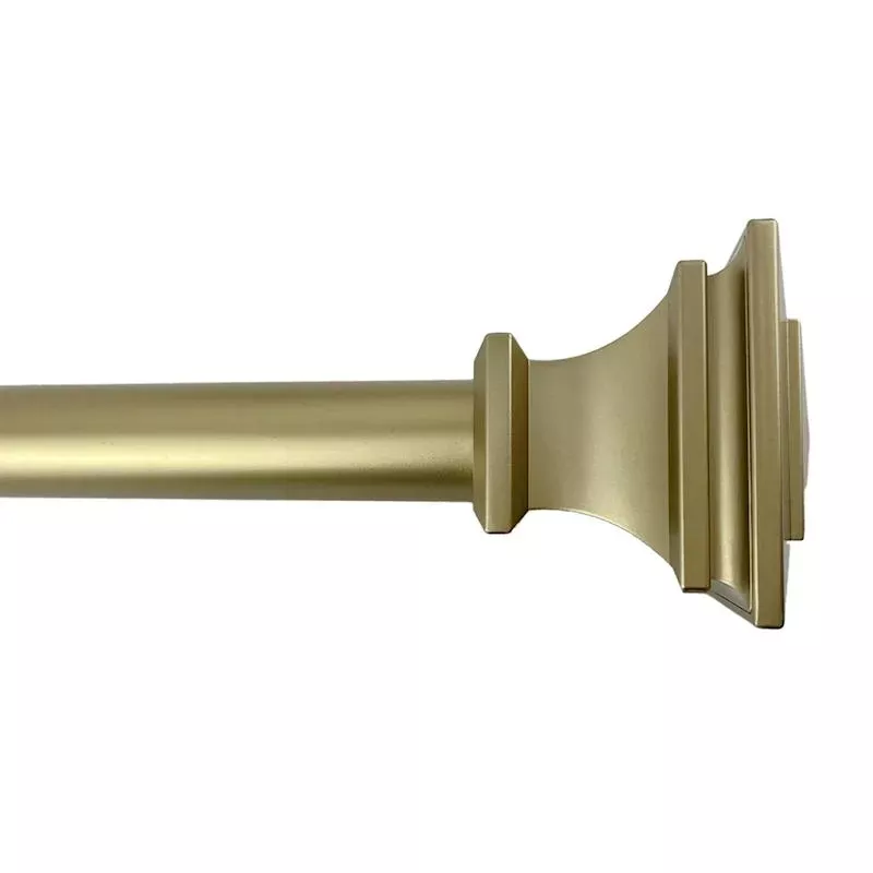 Mitchell 1" Brass Square Curtain Rod, 18-36"