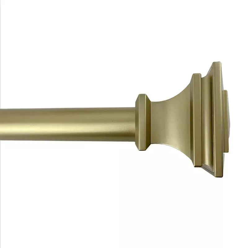 Mitchell 1" Brass Square Curtain Rod, 36-72"