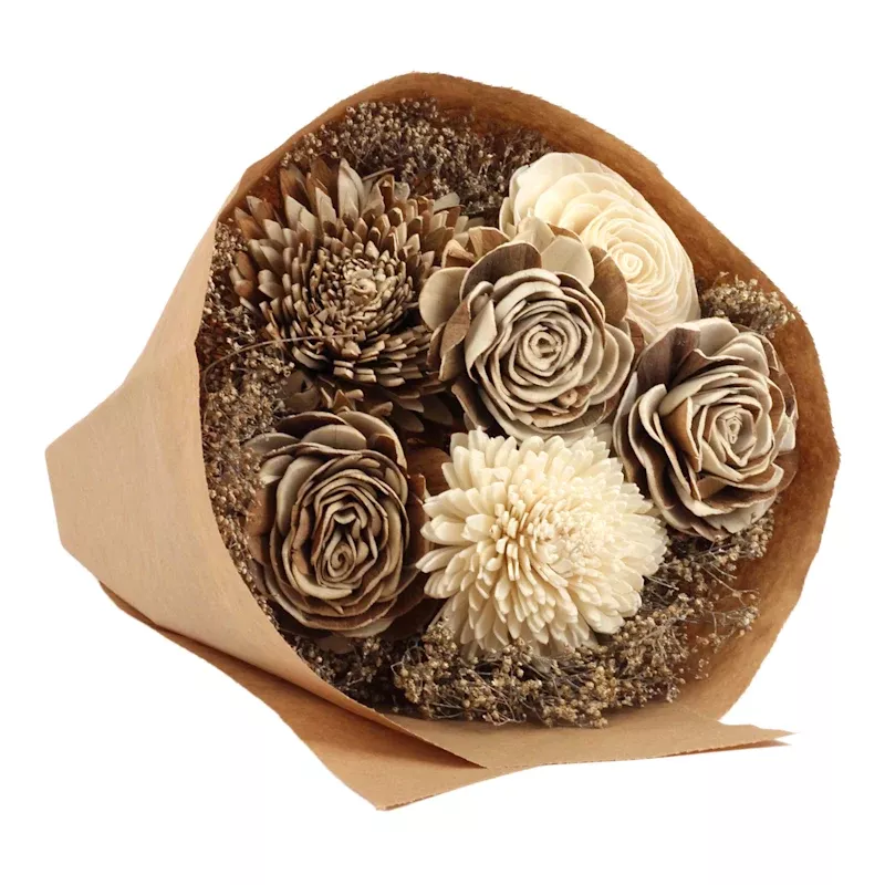 Mixed White & Natural Flower Bouquet, 24"