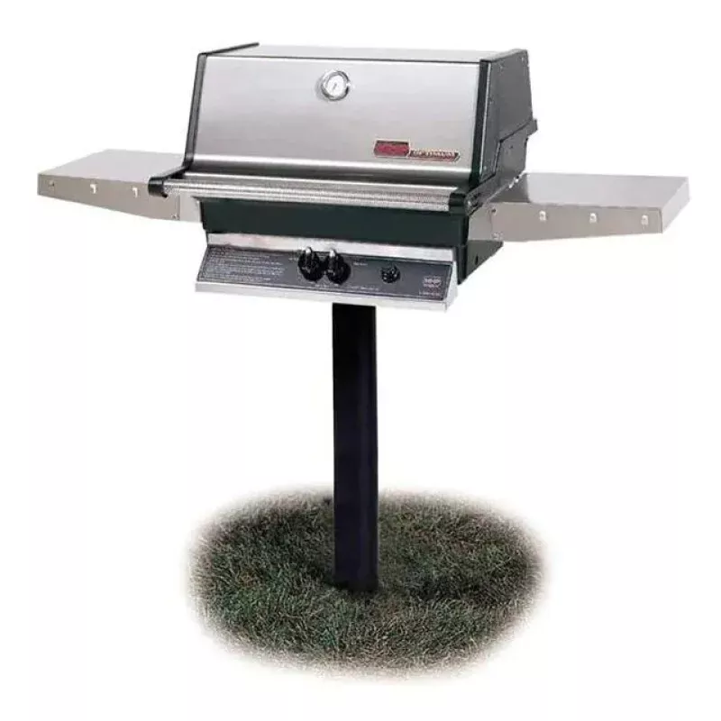 Modern Home Products (MHP) TJK Natural Gas Grill on an Inground Post TJK-N + MPP