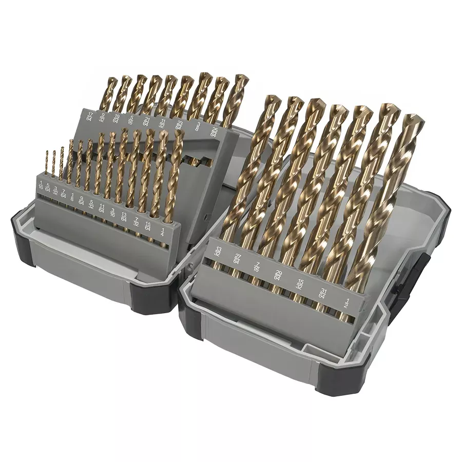 Montana Brand Cobalt Hss Round Shank Drill Bit Set - 29 pcs
