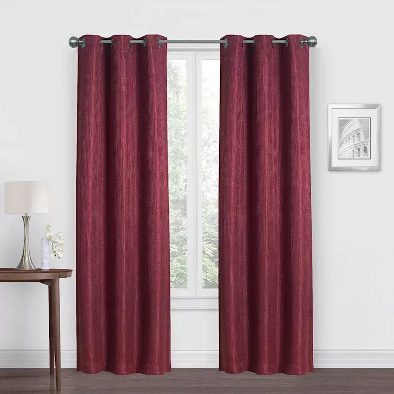 Morisson Burgundy Blackout Grommet Curtain Panel, 84"