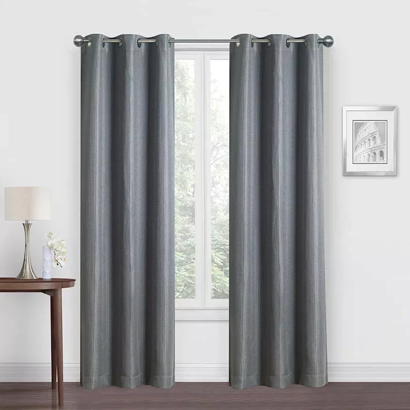 Morisson Grey Blackout Grommet Curtain Panel, 84"