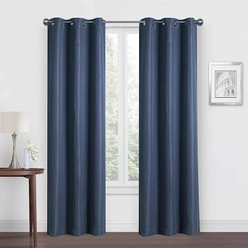 Morisson Navy Blackout Grommet Curtain Panel, 84"