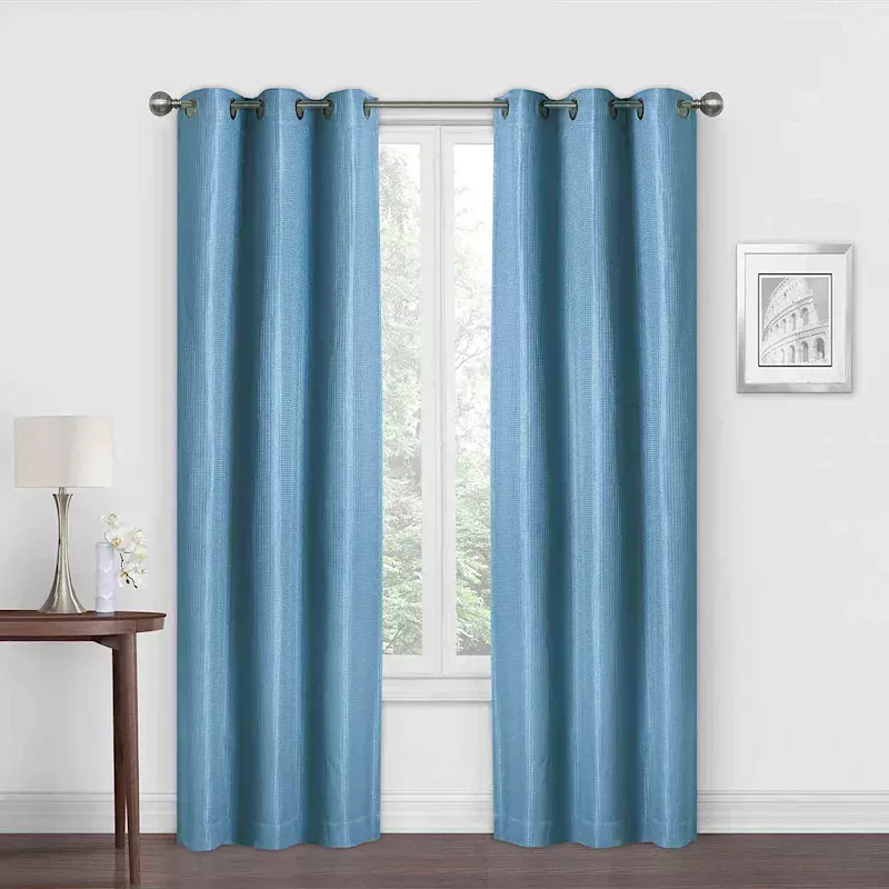 Morrison Blue Blackout Grommet Curtain Panel, 84"