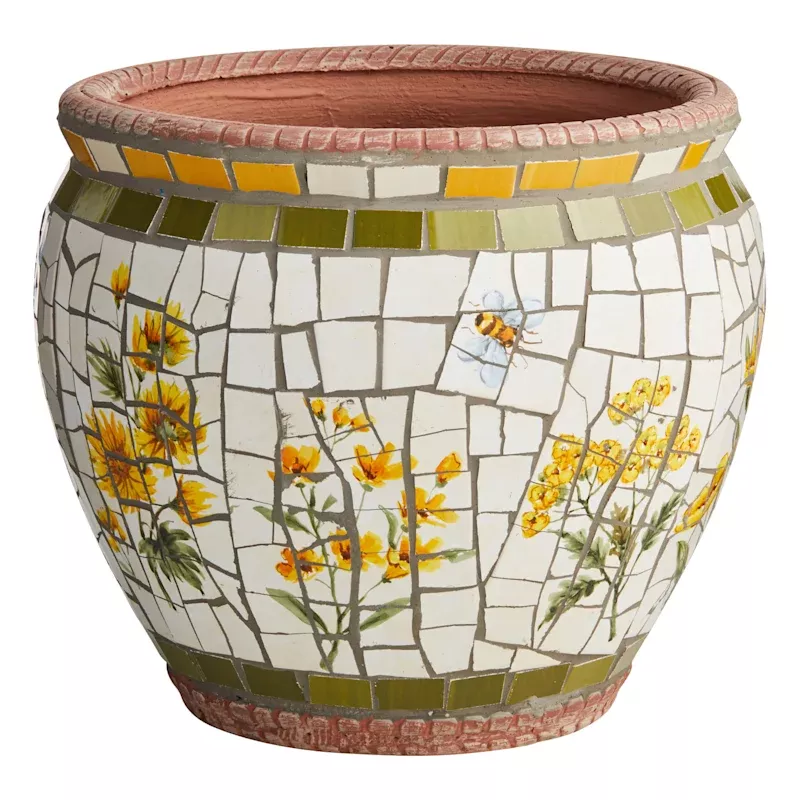 Mosaic Ceramic Outdoor Planter, Large
