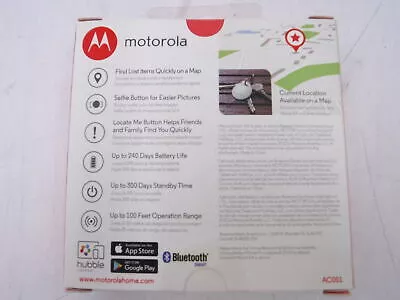 Motorola Connect Coin Smart Tag AC001 WH Key Finder Phone Finder White