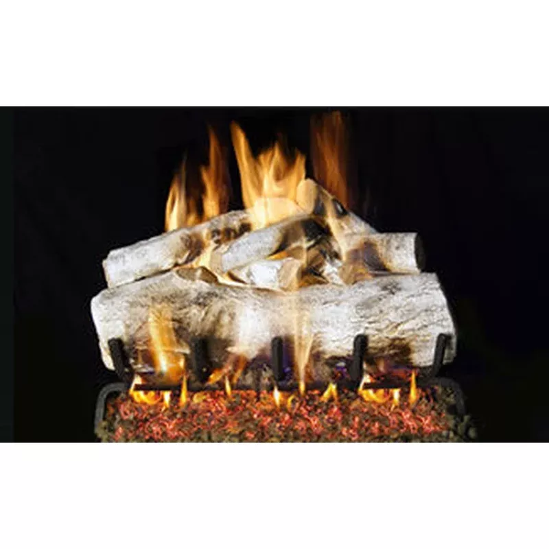 Mountain Birch by Peterson Real Fyre Gas Log Set Vented with Variable Height Remote