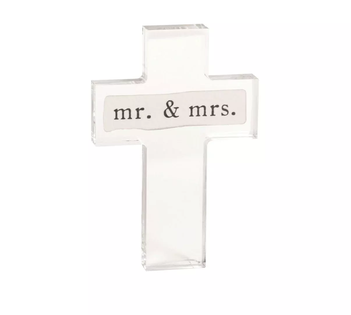 Mr & Mrs Paper Acrylic Cross