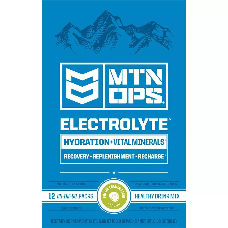 MTN OPS Electrolyte STM Stick Pack - 4 oz - 12 servings