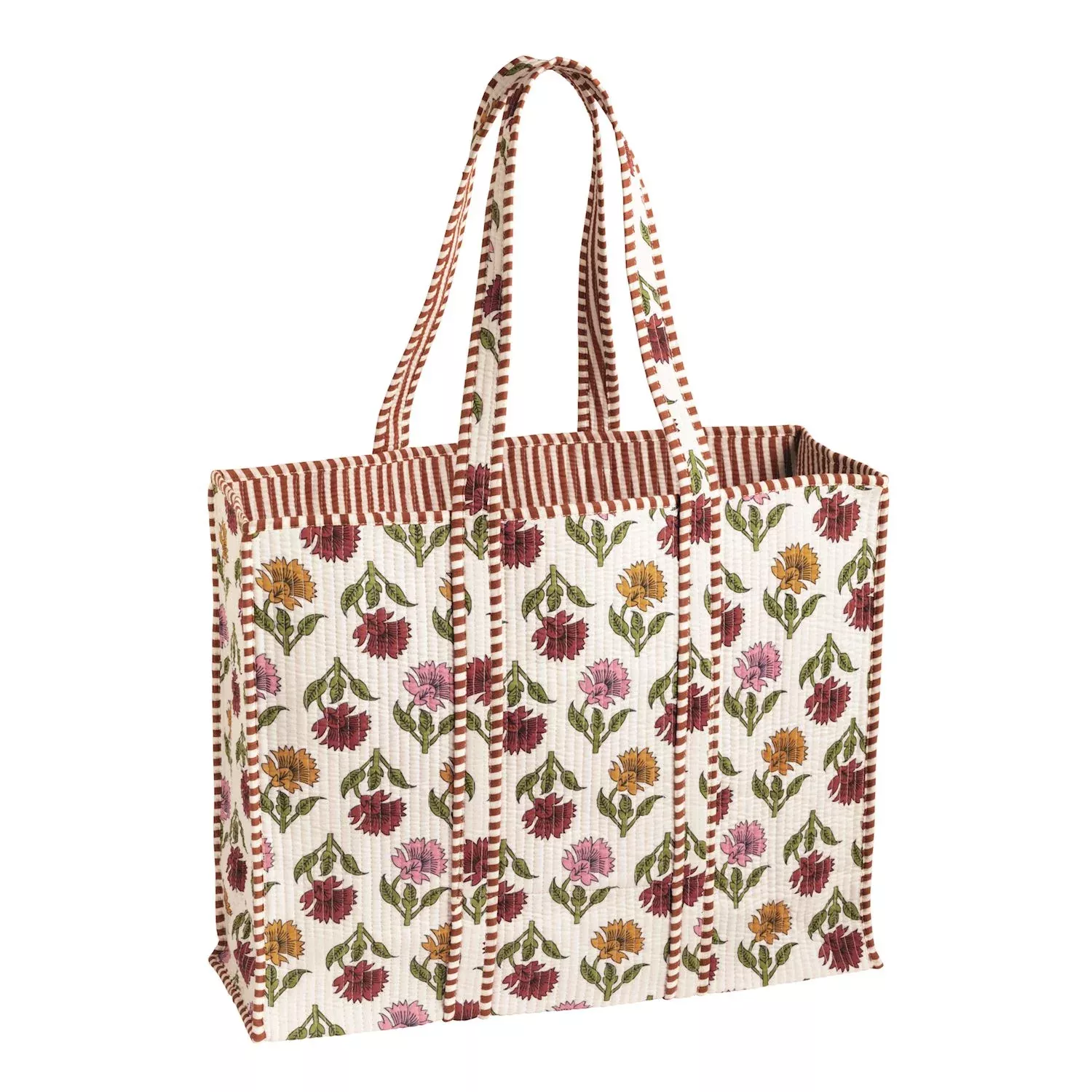 Mud Pie - Multi Harvest Block Print Tote