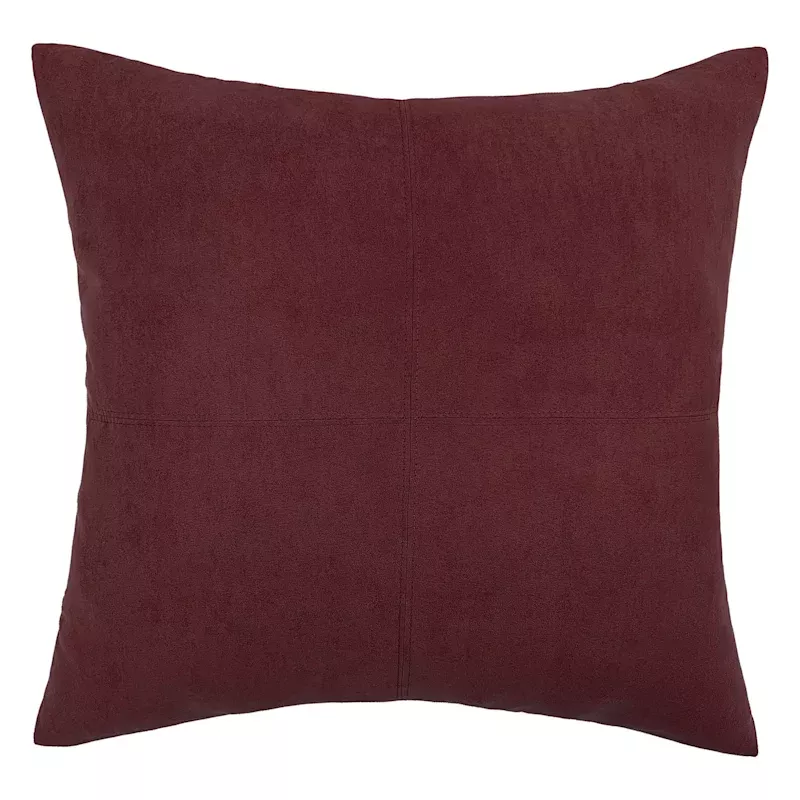 Mulberry Torrey Faux Suede Throw Pillow, 24"