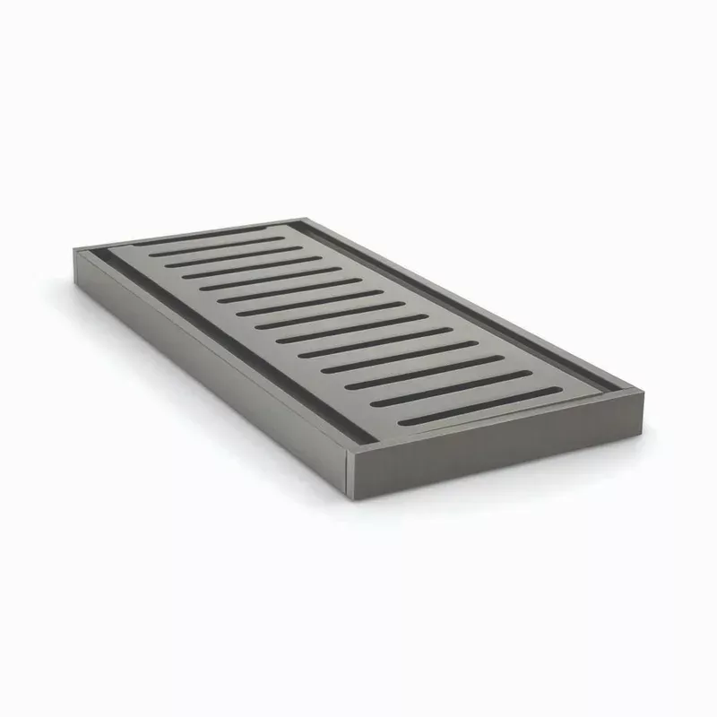 Muses Aluminium Gunmetal Ezy Flow Floor Grate 300 * 100 * 14 mm