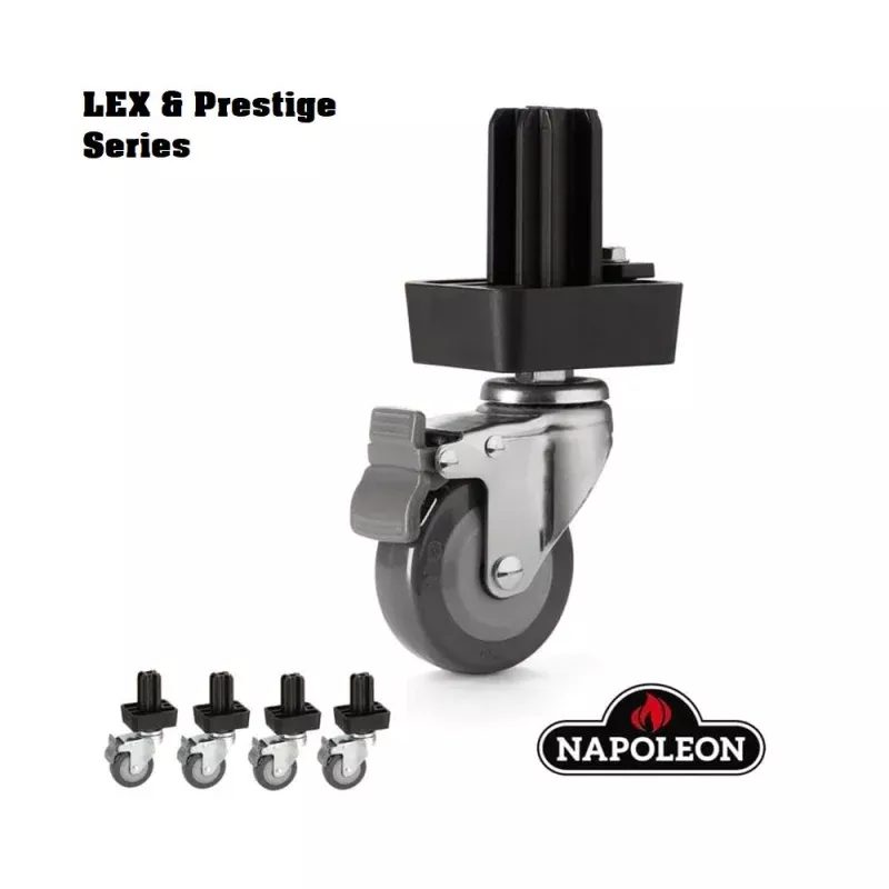 Napoleon Gas Grill Prestige & LEX Heavy Duty Swivel Castors Wheel Up Grade Kit S82003