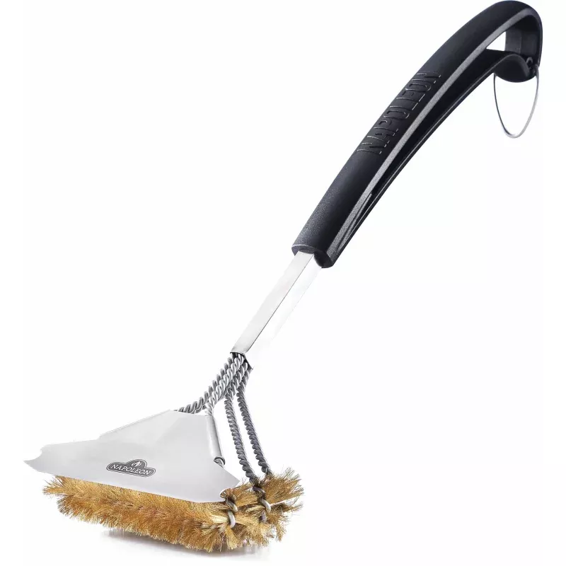 Napoleon Grills 62058 Triple-Row Grill Brush with Brass Bristles