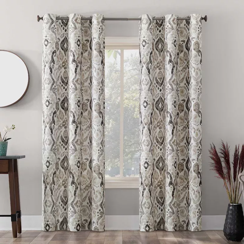 Narissa Mocha Light Filtering Grommet Curtain Panel, 84"