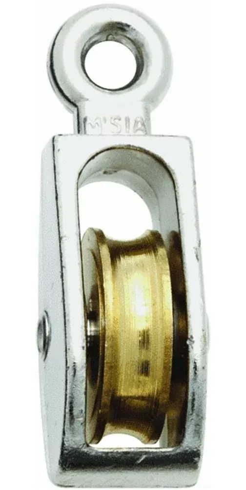 National Hardware N243-592 Single Pulley, 3/16", Nickel