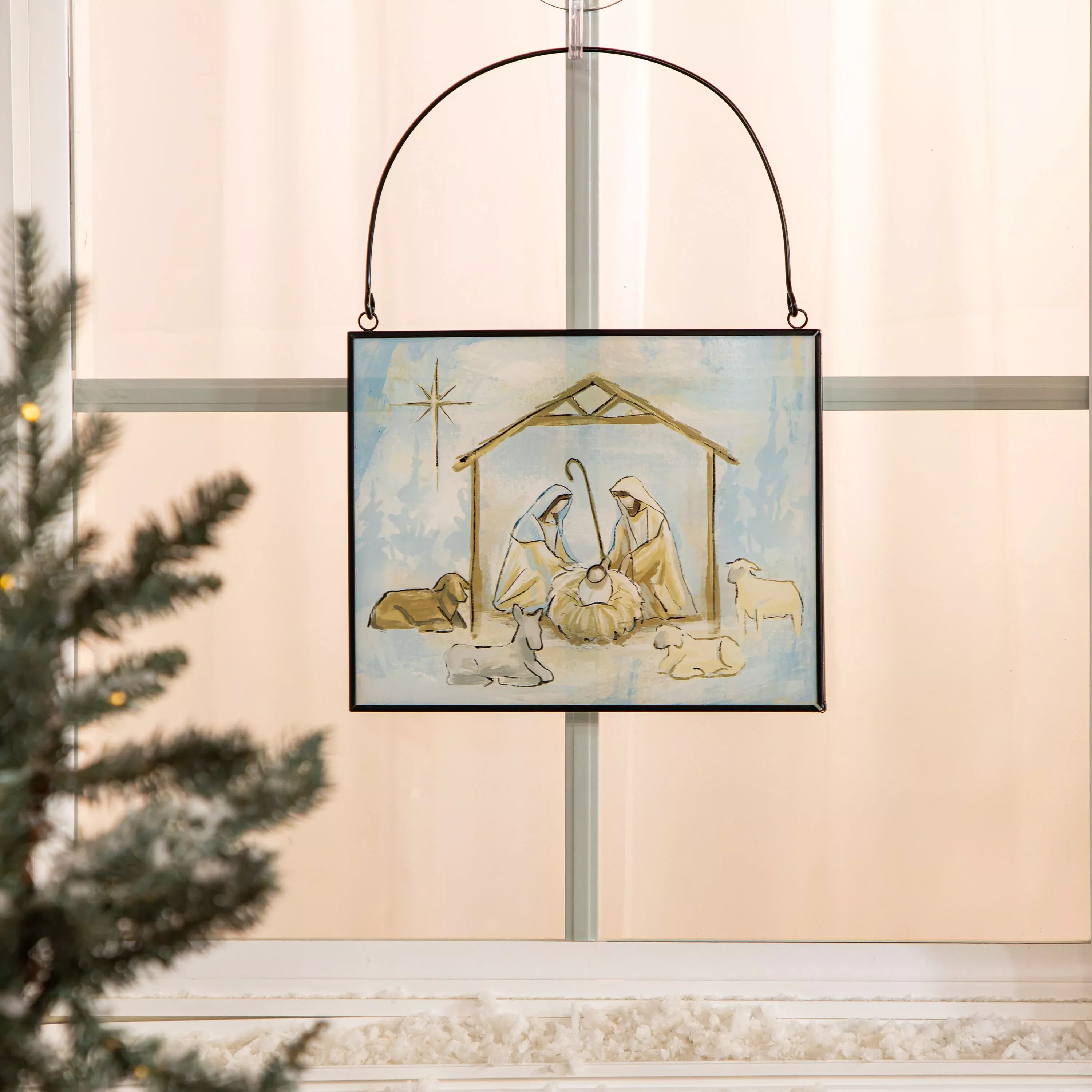 Nativity Wall Decor, Stained Glass, 8” x 10”