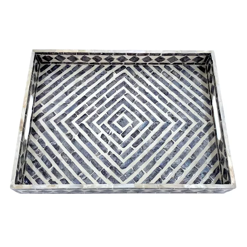 Natural Capiz Decorative Tray, 16x12