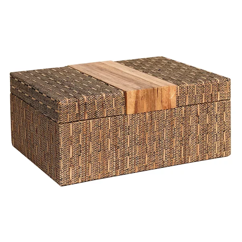 Natural Seagrass Woven Box, 14x8