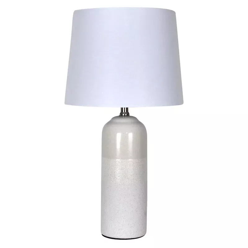 Natural Two-Toned Ceramic Table Lamp with Shade, 24"