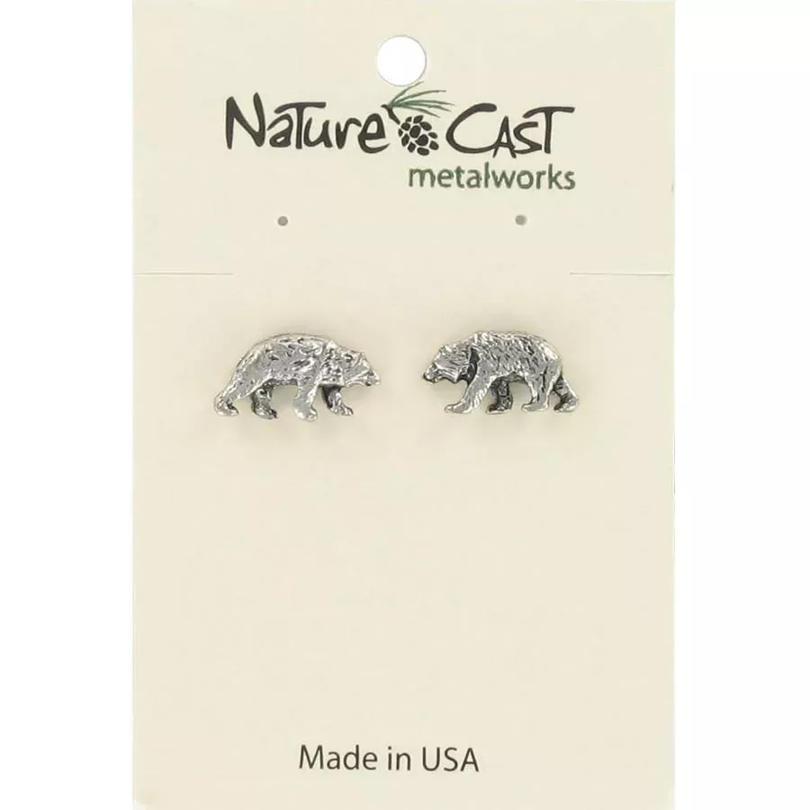 Nature Cast Bear Post Earrings