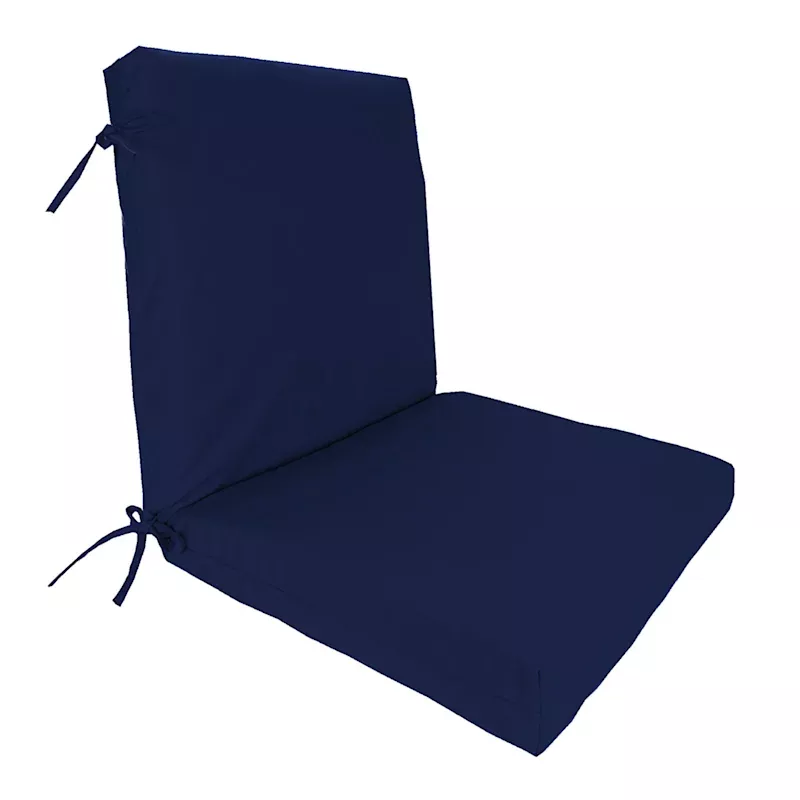 Navy Blue Canvas Outdoor Hinged Cushion