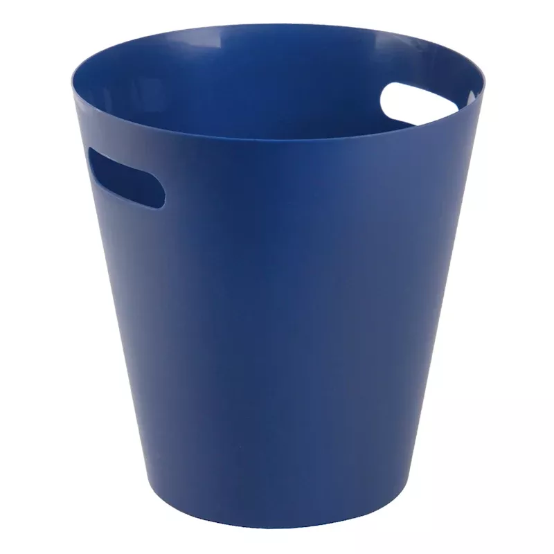 Navy Blue Round Wastebasket, 5l