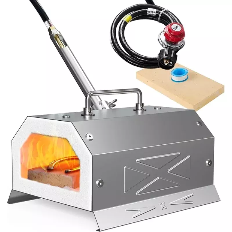Nelyrho Blacksmith Forge Starter Kit, Made of Stainless Steel, with 30PSl Requlator,for Blacksmithing and Knife Making Equipment Forging Melting Casting (Single Burner)