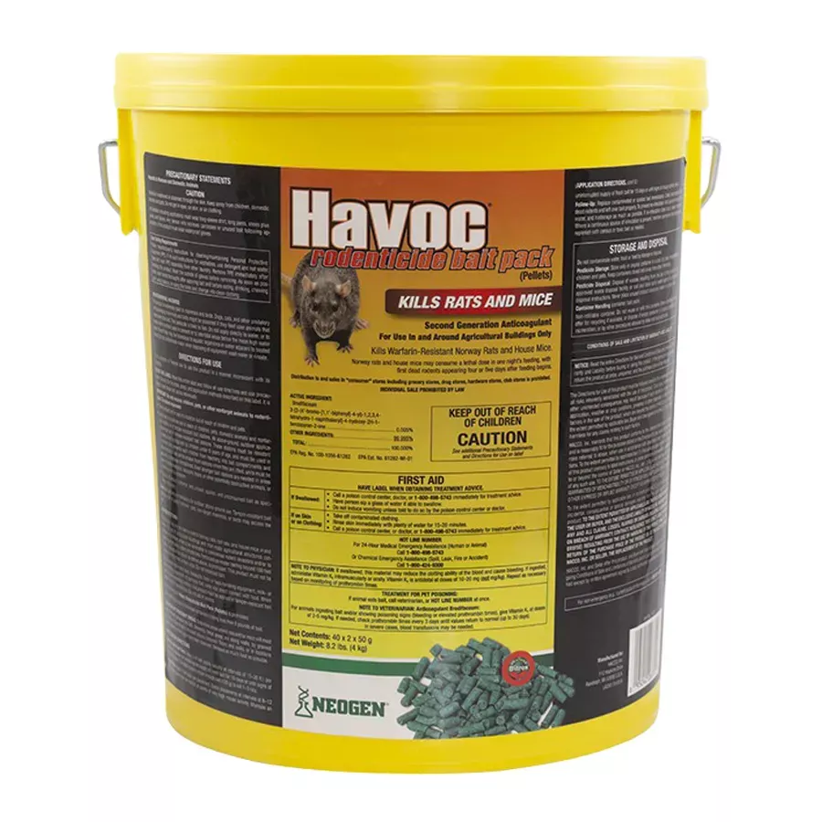 Neogen Havoc Rodenticide Rat & Mouse Bait Pellet Pack - 8.8 lb