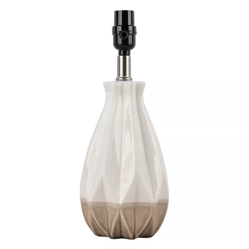 Neutral Faceted Teardrop Lamp Base, 14"