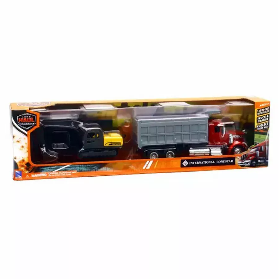 NewRay International Lonestar Dump Truck with Excavator (Assorted)
