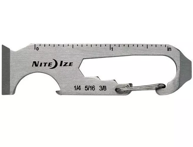 Nite Ize KMTP-11-R3 DoohicKey 6x Key Carabiner Tool, Silver