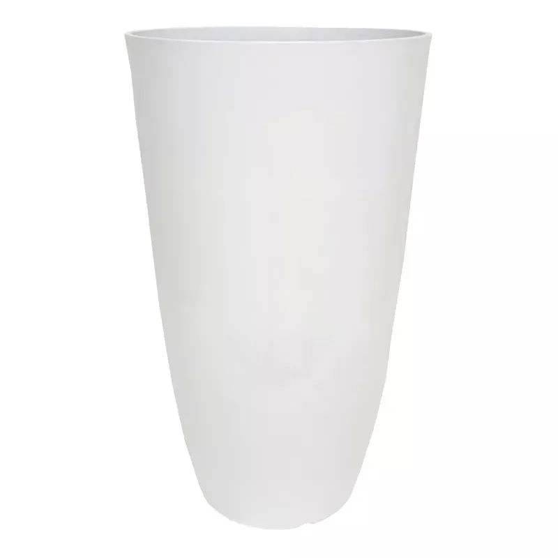 Nora White Tall Outdoor Planter, Medium