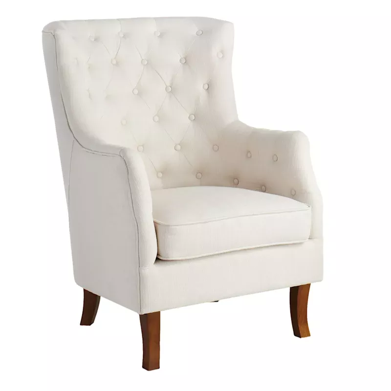 Norfolk Tufted Accent Chair, White