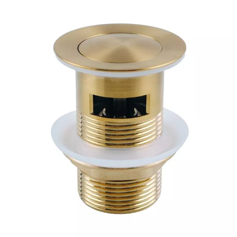 Norico 32/40mm Solid Brass Basin Pop Up Waste with Overflow Brushed Yellow Gold