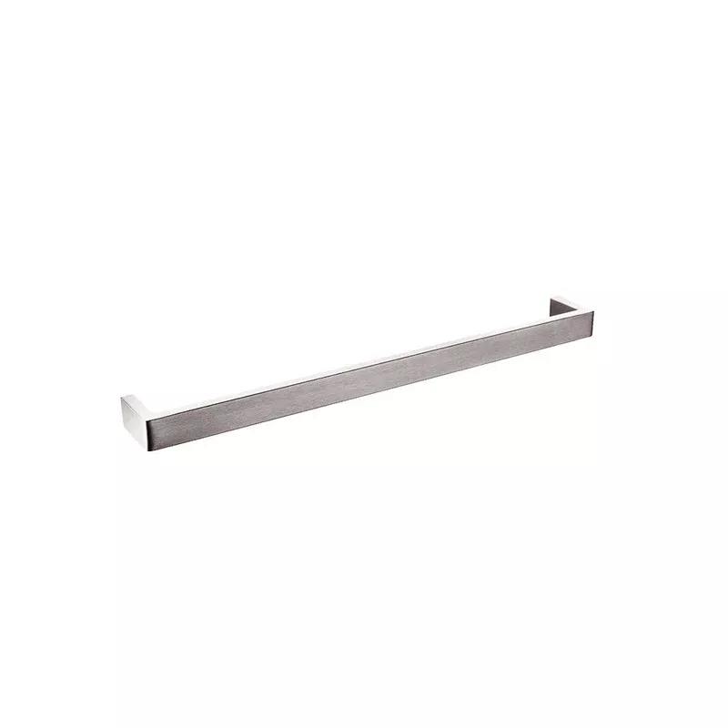 Norico Cavallo Brushed Nickel Square Single Towel Rail 600mm