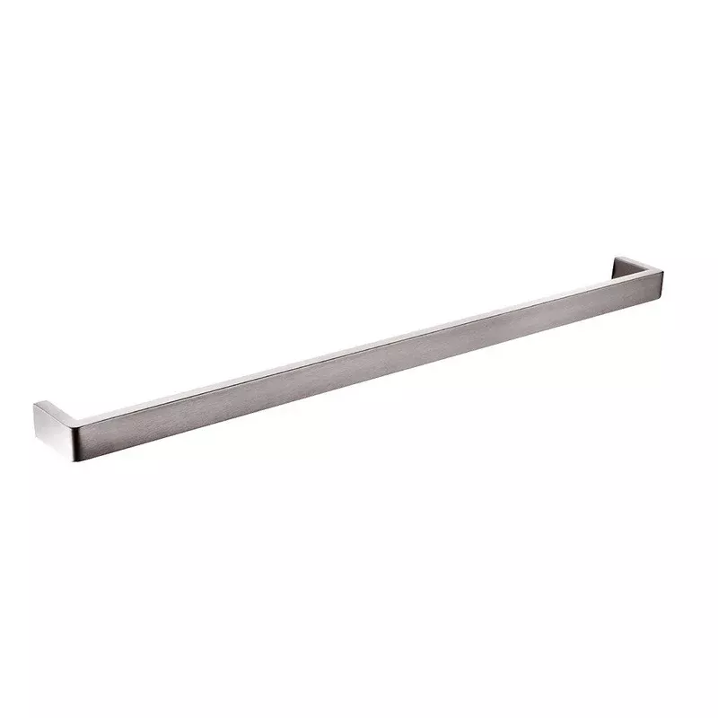Norico Cavallo Brushed Nickel Square Single Towel Rail 800mm