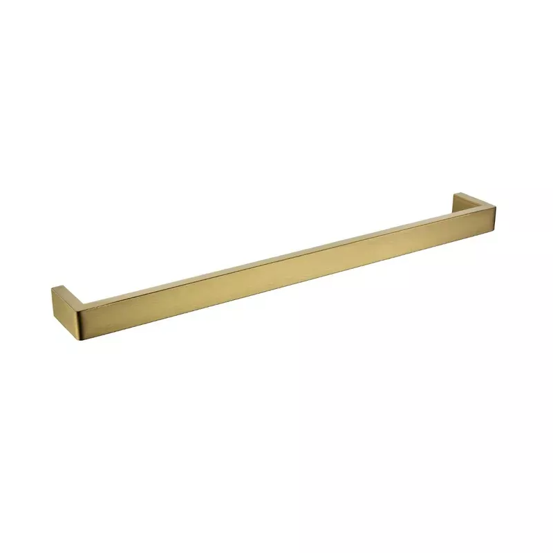Norico Cavallo Brushed Yellow Gold Square Single Towel Rail 600mm